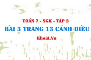 Bài 3 trang 13 Toán 7 Cánh Diều Tập 2